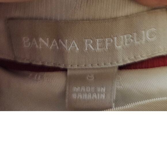 Banana Republic Flat Front Khaki Pattern Dress Pants sz 8 - Picture 7 of 7